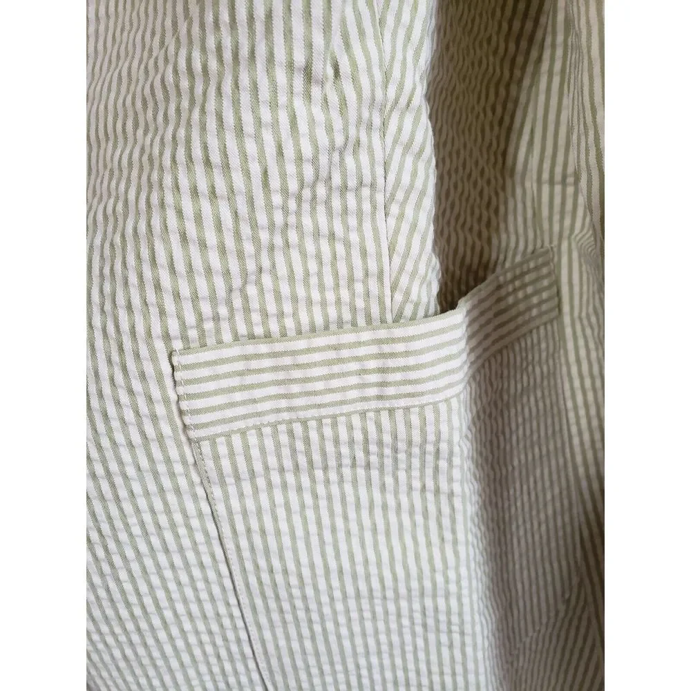 NWOT‎ LizClaiborne women 2pcs park green stripe jacket 3X w/Capris   28W